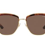 Vogue Eyewear Kadın Vo4234s Kare Güneş Gözlüğü, Üst Havana/Altın, 54 mm