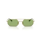 Vogue Eyewear Kadın VO4329S Sekizgen Güneş Gözlüğü, Soluk Altın/Yeşil, 55 mm