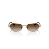 Vogue Eyewear Kadın Vo4349s Kelebek Güneş Gözlüğü, Soluk Altın/Kahverengi Gradyan, 54 mm