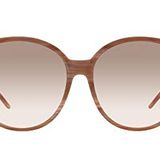 Vogue Eyewear Kadın Vo5509s Yuvarlak Güneş Gözlüğü, Kahverengi Boynuz/Şeffaf Gradyan Kahverengi