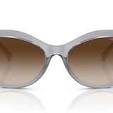 Vogue Eyewear Kadın Vo5515sb Kelebek Güneş Gözlüğü, Şeffaf Gri/Kahverengi Gradyan, 55 mm