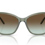 Vogue Eyewear Kadın Vo5520s Kelebek Güneş Gözlüğü, Şeffaf Yeşilbaş Yeşil/Yeşil Gradyan Koyu Kahverengi, 56 mm