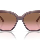 Vogue Eyewear Kadın Vo5521s Kedi Gözü Güneş Gözlüğü, Üst Kırmızı Mor/Tam Altın/Pembe Gradyan Kahverengi, 57 mm