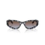 Vogue Eyewear Kadın Vo5585s Kedi Gözü Güneş Gözlüğü, Mavi Kaplumbağa/Azure Gradyan Pembe Gradyan Kahverengi, 54 mm