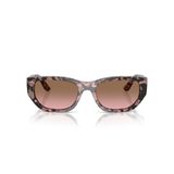 Vogue Eyewear Kadın Vo5586s Dikdörtgen Güneş Gözlüğü, Pembe Kaplumbağa/Pembe Gradyan Kahverengi, 53 mm