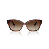 Vogue Eyewear Kadın Vo5638su Evrensel Fit Kelebek Güneş Gözlüğü, Koyu Havana/Kahverengi Gradyan, 55 mm