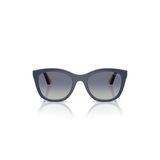 Vogue Eyewear Kızlar Vj2028 Yuvarlak Güneş Gözlüğü, Tam Avion Mavi/Gri Gradyan Mavi, 46 mm