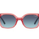 Vogue Eyewear VJ2009 Kare Güneş Gözlüğü, Şeffaf Kırmızı/Azure Gradyan Koyu Mavi, 45 mm, Şeffaf Kırmızı/Azure Gradyan Koyu Mavi