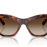 Vogue Eyewear VO5607S Güneş Gözlüğü, Koyu Havana/Gradyan Koyu Kahverengi, 53 mm