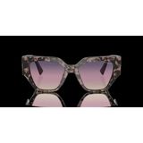 Vogue Kadın Güneş Gözlüğü - Geometrik/İrregüler Form Pembe Havana Kemik Çerçeve Kahverengi/Mor/Mavi Cam 0Vo5409s