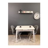 VOGUE TASARIM VE AKSESUAR 60*100 Açılıp Kapanan Highloss Mutfak Yemek Ve Balkon Beyaz Mdf Masa