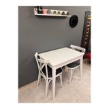 VOGUE TASARIM VE AKSESUAR 60x90 Mutfak Masa tk| Küçük Alanlar İçin Uygun | Kahve Köşesi, Balkon & Çalışma Alanı | Yer Kaplamaz