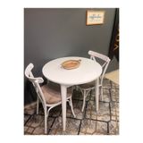 VOGUE TASARIM VE AKSESUAR 80 cm yuvarlak beyaz yemek mutfak balkon masası şık & dayanıklı