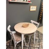 Vogue Tasarım ve Aksesuar 80 cm Yuvarlak Yemek Mutfak Balkon Masası Beyaz Mermer Desenli Şık & Dayanıklı - Siyah - Beyaz - Gri