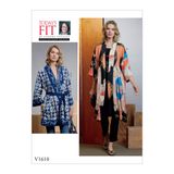 Vogue V1610A Kolay Kadın Kemeri ve Kimono Dikiş Desenleri, Tüm Bedenler