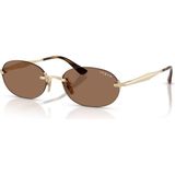 Vogue VO 4342S 84873 55 Kadın Oval Gold Metal Güneş Gözlüğü - Altın