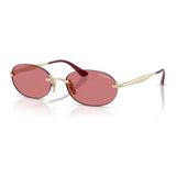 Vogue VO 4342S 84875 55 Kadın Oval Gold Metal Güneş Gözlüğü - Altın