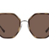 Vogue VO4224S Altıgen Gunmetal Havana Koyu Kahverengi Kadın Güneş Gözlüğü