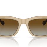 Vogue VO5530S Kare Opal Bej Polarize Kahverengi Gradyan 55 mm Erkek Güneş Gözlüğü