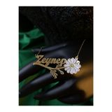 vogutima jewelery&silver by timuçin mavili Kadın Gümüş Kolye - Zeynep Yazılı Isim Ve Papatya Içinde Isim, Sevgiliye, Eşe