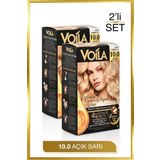 Voila Kadın 2'li Paket Keratin Kalıcı Açık Sarı 10.0 Saç Boyası