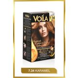 Voila Kadın Besleyici Keratin Kalıcı Karamel 7.34 Saç Boyası