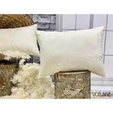 Voilage Merinos %100 Boncuk Kuzu Yünü Dolgulu Yastık - 50 x 70 cm - Beyaz