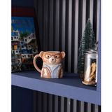 Voir Ayı Bear Kupa - Bej/Mavi - 380 ml