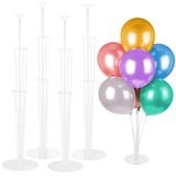 Voircoloria Balon Stand Seti, Geliştirilmiş Balon Kemer Standı Taban ve Balon Çubukları Mezuniyet Düğün Doğum Günü Bebek Partisi Cinsiyet Gösterimi Parti Süslemeleri için