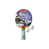Voit 1Vtak0703 Unisex Masa Tenisi Raketi Voit Super-G 7 Star Pinpon Raketi - Ittf Onayli, Kırmızı/Siyah
