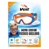 Voit AERO Çocuk Yüzücü Gözlüğü Anti Fog Vakumlu UV Korumalı Deniz ve Havuz Gözlüğü 6-12 Yaş Turuncu/Mavi