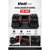 Voit Pro 25 KG Sehpalı Ev Tipi Spor Ekipmanı Ayarlanabilir Dambıl Seti