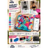 Voit Renkli Dijital Akıllı Baskül Yağ Ölçer Çelik Malzeme LCD Ekran ile Hediye Mezura ve Pil