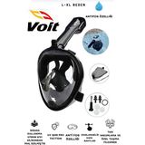 Voit Tam Yüz Maske Şnorkel L - XL Beden Siyah Renk ile Su Altında Keyifli Dalış Deneyimi