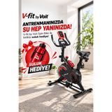 Voit V-Fit by DB100 Pro Spin Bike Kondisyon Bisikleti Nabız Ölçerli, Direnci Ayarlanabilir Suluk Hediyeli