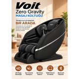 Voit Zero Gravity 4D Masaj Koltuğu Siyah – Tablet Ekranlı Dokunmatik Kumanda, Bluetooth Hoparlör, Daire Kapısına Teslim, Kurulum Gerektirmez