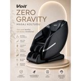 Voit Zero Gravity Masaj Koltuğu 4D Masaj Mekanizması Kumandalı Bluetooth Hoparlör Siyah Renk
