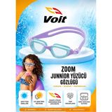 Voit Zoom Çocuk Yüzücü Gözlüğü Anti-Fog Vakumlu Uv Korumalı Havuz Deniz Gözlüğü Turkuaz / Fuşya 3-12 Yaş - Mor - Camgöbeği