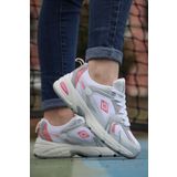 Vojo New Memory Taban Rahat Hafif Beyaz Pudra Kadın Sneaker Spor Ayakkabı
