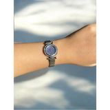 Vola Collection Yuvarlak Mavi Kadranlı Gümüş Ince Kordonlu Kadın Vintage Saat