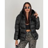 Volans Moda Metal Fermuar Şişme Mont - 36 - Siyah
