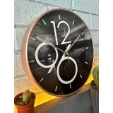 VOLANTE® Modern Duvar Saatleri AMAZING Serisi 30 cm Ø Gerçek Cam Ev/Ofis/Mutfak/Sınıf/Okul Sessiz & Akar (BRONZ)