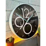 VOLANTE® Modern Duvar Saatleri AMAZING Serisi 30 cm Ø Gerçek Cam Ev/Ofis/Mutfak/Sınıf/Okul Sessiz & Akar (MAVİ)