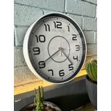 VOLANTE® Modern Duvar Saatleri ATTRACTIVE Serisi 30 cm Ø Gerçek Cam Ev/Ofis/Mutfak/Sınıf/Okul Sessiz & Akar (BEYAZ-GÜMÜŞ)