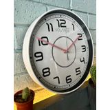 VOLANTE® Modern Duvar Saatleri ATTRACTIVE Serisi 30 cm Ø Gerçek Cam Ev/Ofis/Mutfak/Sınıf/Okul Sessiz & Akar (BEYAZ-PEMBE)