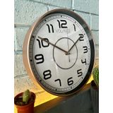 VOLANTE® Modern Duvar Saatleri ATTRACTIVE Serisi 30 cm Ø Gerçek Cam Ev/Ofis/Mutfak/Sınıf/Okul Sessiz & Akar (BRONZ)
