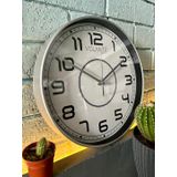 VOLANTE® Modern Duvar Saatleri ATTRACTIVE Serisi 30 cm Ø Gerçek Cam Ev/Ofis/Mutfak/Sınıf/Okul Sessiz & Akar (GÜMÜŞ)