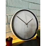 VOLANTE® Modern Duvar Saatleri BRILLIANT Serisi 30 cm Ø Gerçek Cam Ev/Ofis/Mutfak/Sınıf/Okul Sessiz & Akar (BEYAZ-BRONZ)