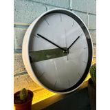 VOLANTE® Modern Duvar Saatleri DELUX Serisi 30 cm Ø Gerçek Cam Ev/Ofis/Mutfak/Sınıf/Okul Sessiz & Akar (BEYAZ-SİYAH)