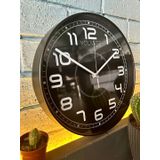 VOLANTE® Modern Duvar Saatleri DIAMOND Serisi 30 cm Ø Gerçek Cam Ev/Ofis/Mutfak/Sınıf/Okul Sessiz & Akar (SİYAH-BEYAZ)